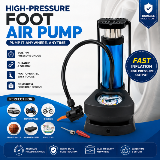 Foot Air Pump with Gauge