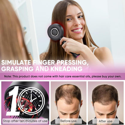 Electric Hair Growth Scalp Massager Comb with LED Light Therapy
