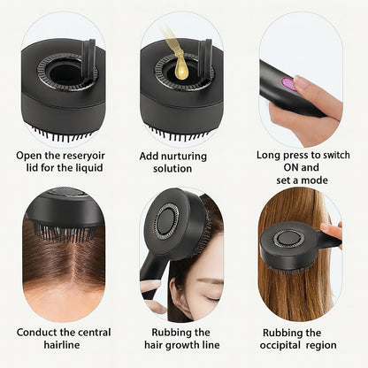Electric Hair Growth Scalp Massager Comb with LED Light Therapy
