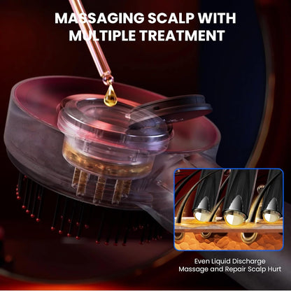 Electric Hair Growth Scalp Massager Comb with LED Light Therapy
