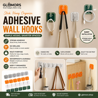 Self-Adhesive Heavy-Duty Wall Hook Hanger