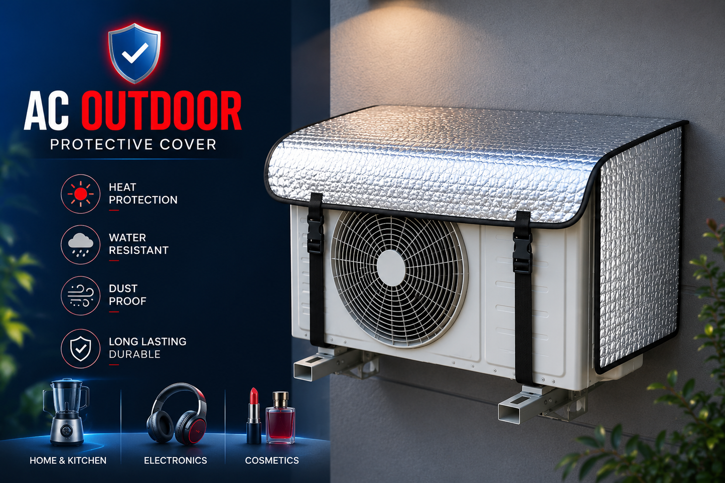 AC Outdoor Unit Cover – Waterproof, UV Resistant & All-Weather Protection
