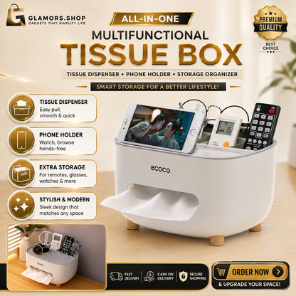 🧻 Multifunctional Tissue Box & Organizer