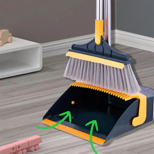 Attachable Broom With Dustpan Cleaner