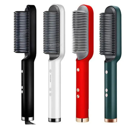 2-in-1 Ionic Hair Straightener Brush