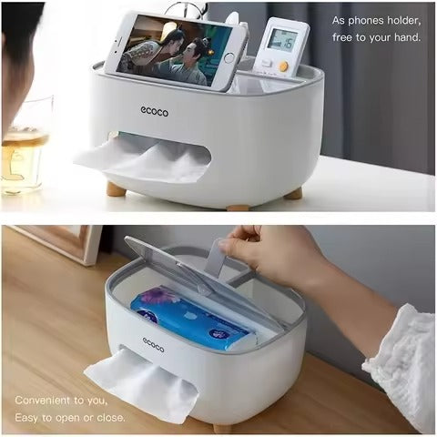 🧻 Multifunctional Tissue Box & Organizer